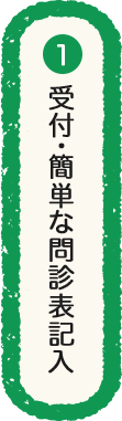 受付・簡単な問診表記入